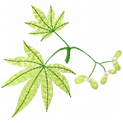 Leaves Embroidery Design 12